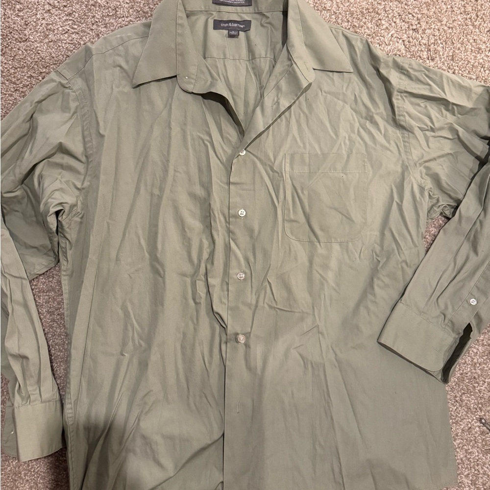 Eddie Bauer Green Button-Up Shirt